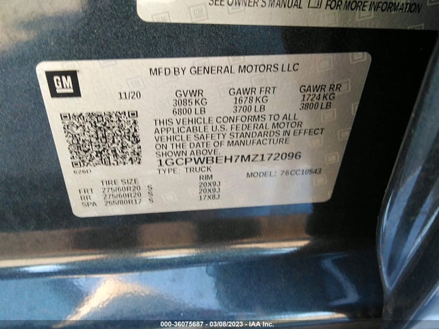 Chevrolet Silverado 1500 Custom 2021 1GCPWBEH7MZ172096 Image 9