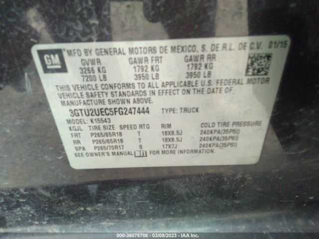 3GTU2UEC5FG247444 GMC Sierra 1500 Sle
