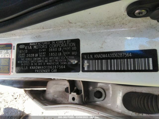 KNADM4A31D6287564 KIA RIO LX