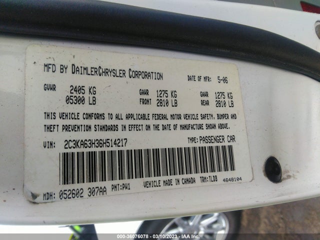 2C3KA63H36H514217 Chrysler 300 C