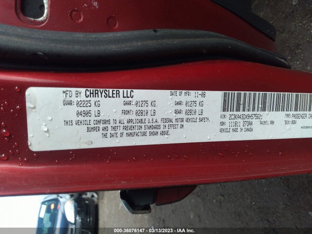 Chrysler 300 LX 2009 2C3KA43DX9H575621 Image 10