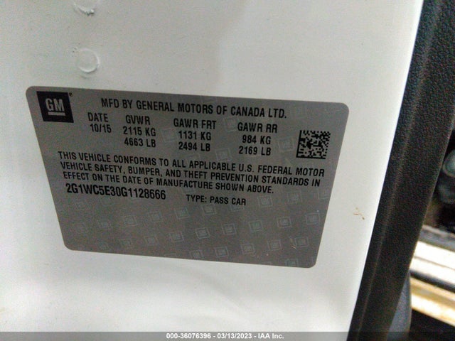 Chevrolet Impala Limited Ltz 2016 2G1WC5E30G1128666 Image 10