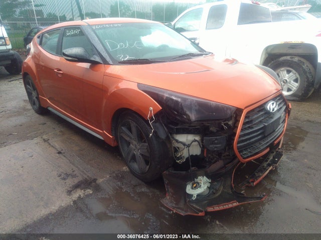 2013 HYUNDAI VELOSTER TURBO W/BLACK INT VIN: KMHTC6AE2DU143043