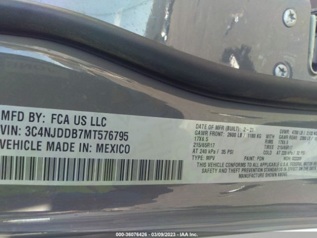 3C4NJDDB7MT576795 Jeep Compass Trailhawk