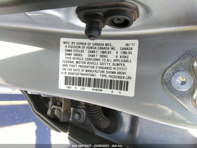Honda Civic Sedan Ex 2017 2HGFC2F76HH575441 Image 10