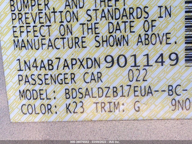 2013 NISSAN SENTRA SV VIN: 1N4AB7APXDN901149