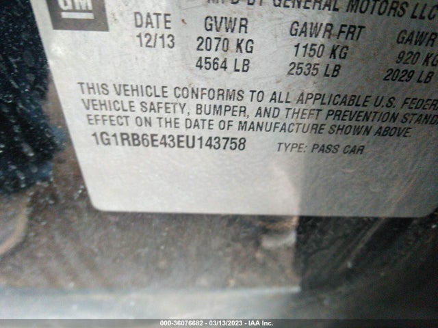 Chevrolet Volt 2014 1G1RB6E43EU143758 Image 9