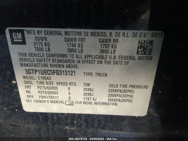 3GTP1UEC5FG313121 GMC Sierra 1500 Sle