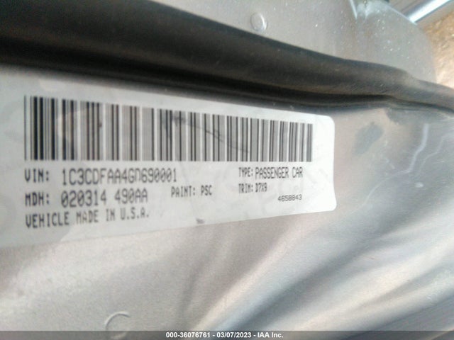 Dodge DART SE 2016 1C3CDFAA4GD690001 Image 10