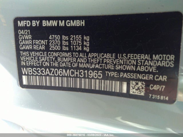 BMW M4 Competition 2021 WBS33AZ06MCH31965 Image 10