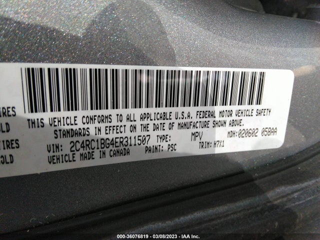 2C4RC1BG4ER311507 Chrysler Town & Country Touring