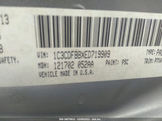 Dodge DART SXT 2014 1C3CDFBBXED719909 Image 9
