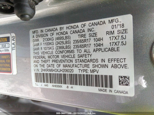 Honda CR-V LX 2018 2HKRW6H3XJH206020 Image 11