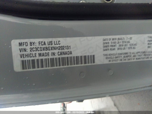 Dodge Charger Sxt 2022 2C3CDXBGXNH202131 Image 9