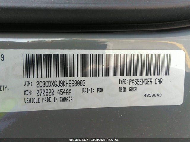 Dodge Charger Scat Pack 2019 2C3CDXGJ9KH668083 Image 10