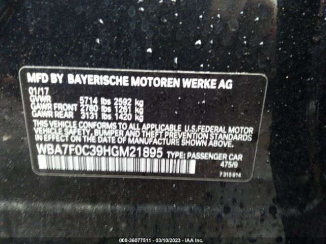 WBA7F0C39HGM21895 BMW 7 Series 750i