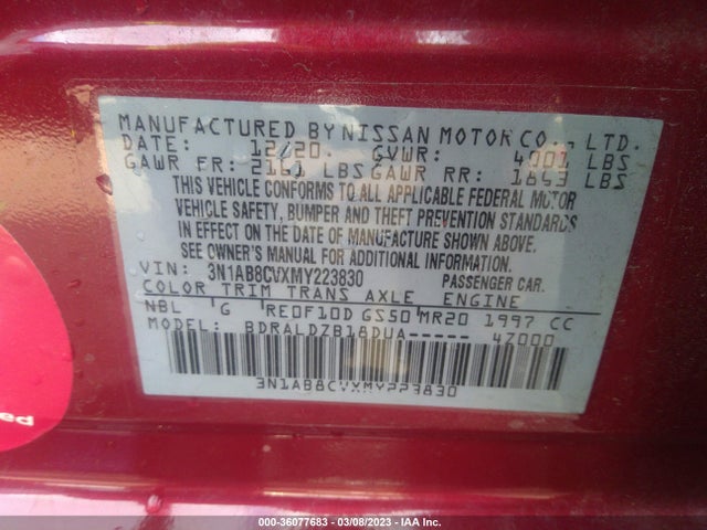 Nissan SENTRA SV 2021 3N1AB8CVXMY223830 Image 9