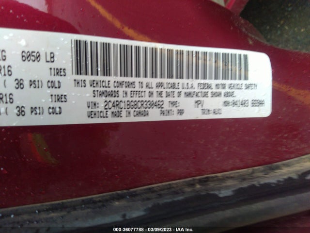 2012 CHRYSLER TOWN & COUNTRY TOURING VIN: 2C4RC1BG8CR330462
