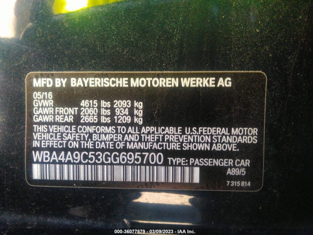 BMW 4 Series 428i 2016 WBA4A9C53GG695700 Image 9
