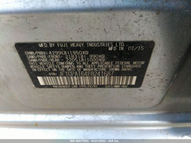 JF1GPAT64F8241687 Subaru Impreza Wagon 2.0i Sport Premium