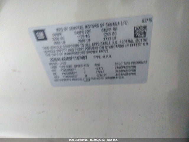 2015 CHEVROLET EQUINOX LS VIN: 2GNALAEK6F1147407