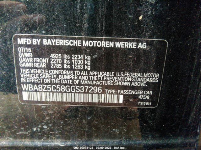WBA8Z5C58GGS37296 BMW 3 Series Gran Turismo 328i Xdrive