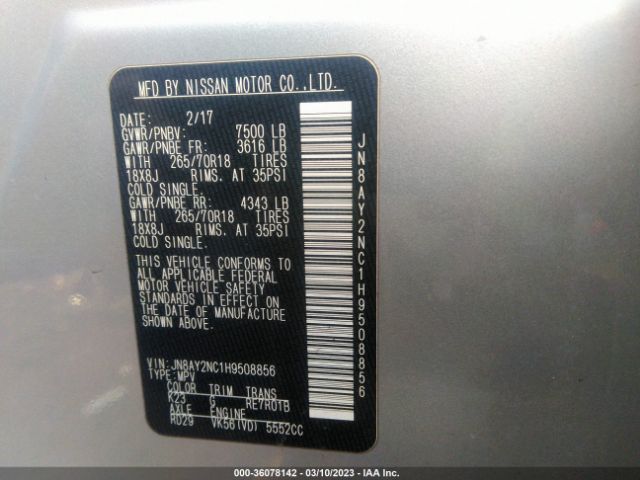 JN8AY2NC1H9508856 Nissan ARMADA SV