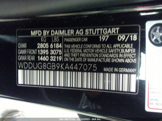 WDDUG8GB9KA447075 Mercedes-Benz S-class S 560
