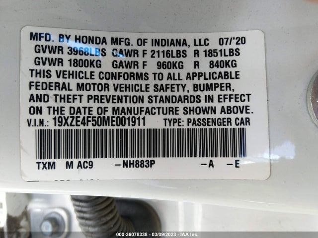 2021 Honda Insight, VIN: 19XZE4F50ME001911