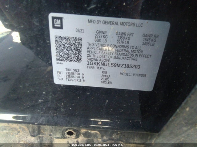 GMC ACADIA SLT 2021 1GKKNULS9MZ185203 Image 9