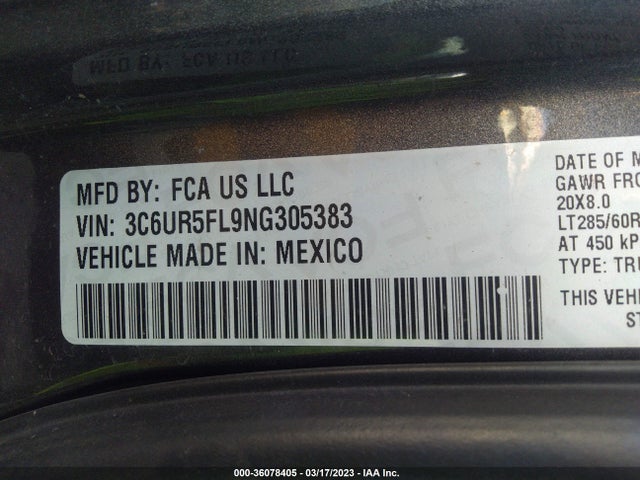 RAM 2500 Laramie 2022 3C6UR5FL9NG305383 Image 11