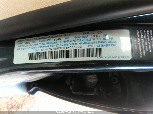 3VWSS29M51M033222 Volkswagen JETTA GLS