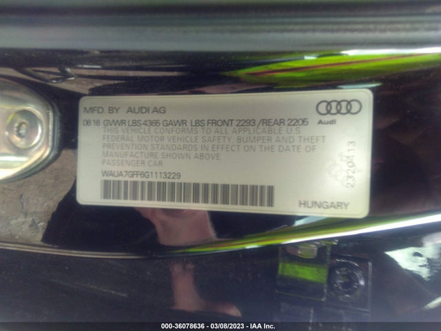 WAUA7GFF6G1113229 Audi A3 1.8t Premium