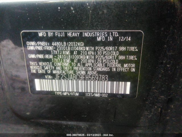 JF2SJABC9FH569783 Subaru Forester 2.5i
