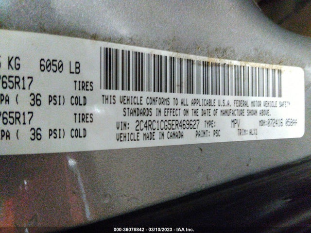 2C4RC1CG5ER469627 Chrysler Town & Country Touring-l