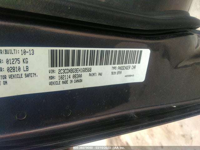 Dodge Charger Se 2014 2C3CDXBG9EH168568 Image 9