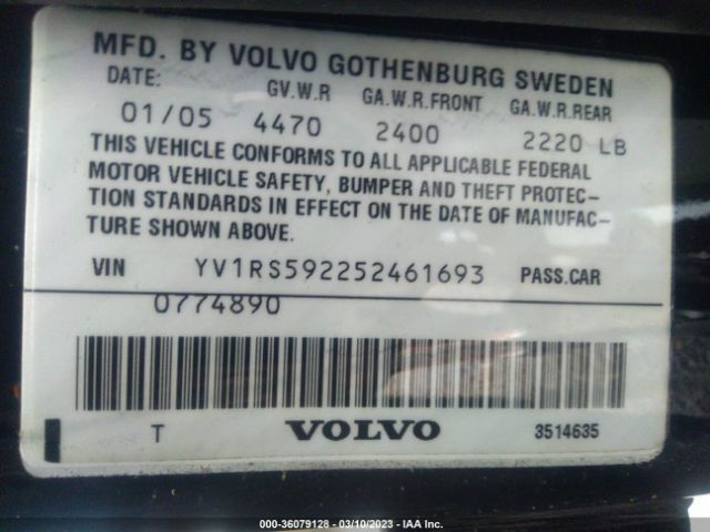 YV1RS592252461693 Volvo S60