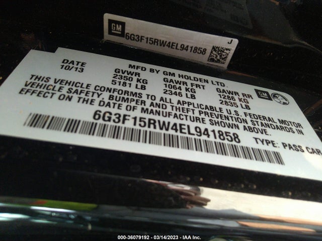 2014 Chevrolet SS, VIN: 6G3F15RW4EL941858