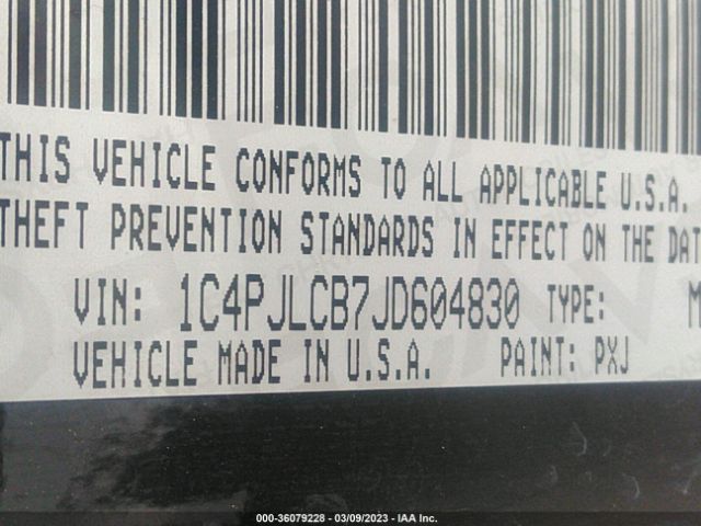 1C4PJLCB7JD604830 Jeep Cherokee Latitude