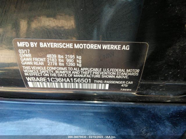 WBA8E1C36HA156501 BMW 3 Series 330e Iperformance