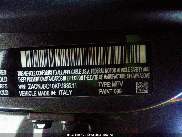 ZACNJBC10KPJ88211 Jeep Renegade Trailhawk
