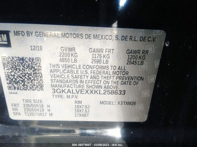 3GKALVEXXKL258633 GMC Terrain Slt