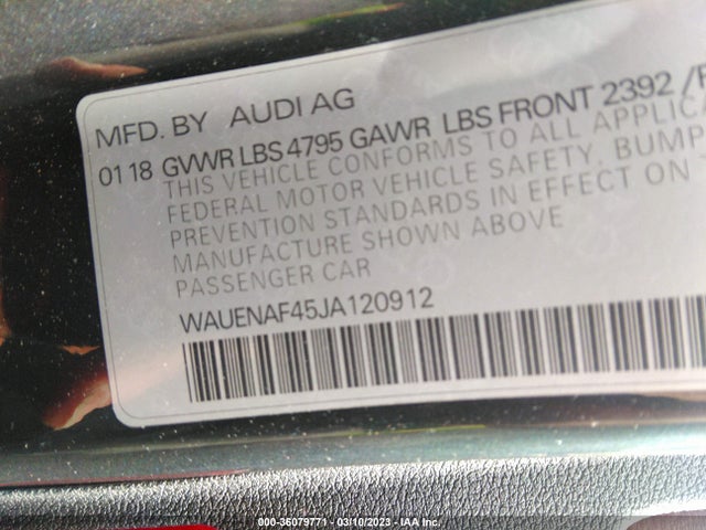 WAUENAF45JA120912 Audi A4 Premium Plus