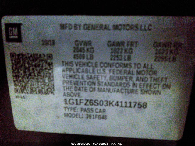 Chevrolet Bolt Ev Premier 2019 1G1FZ6S03K4111758 Image 9