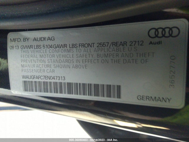 Audi A6 2.0t Premium Plus 2014 WAUGFAFC7EN047313 Image 9