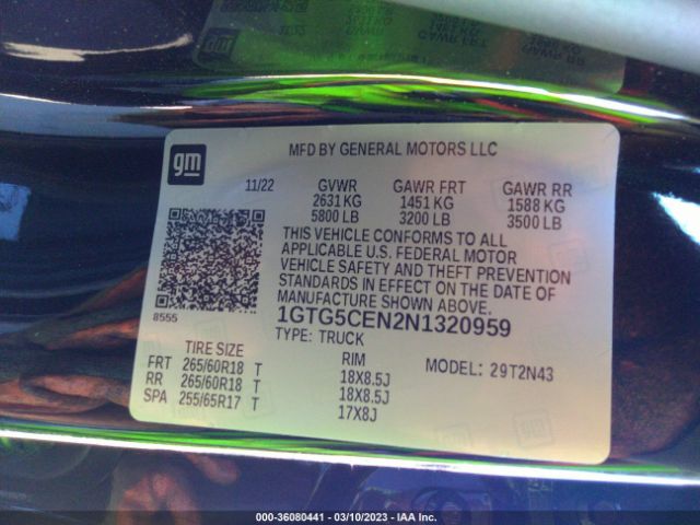 1GTG5CEN2N1320959 GMC Canyon 2wd Elevation