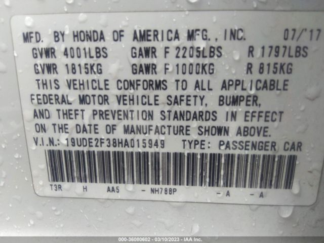 19UDE2F38HA015949 Acura ILX