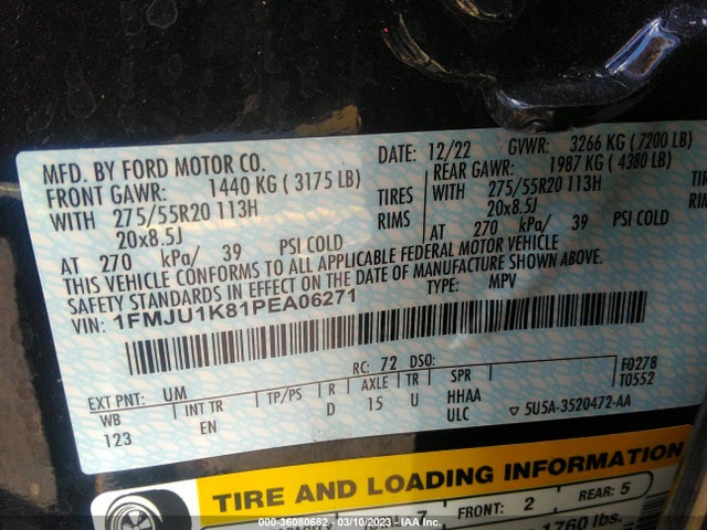 2023 Ford Expedition, VIN: 1FMJU1K81PEA06271