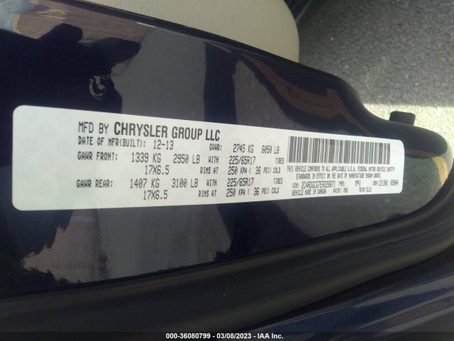 Dodge Grand Caravan Sxt 30th Anniversary 2014 2C4RDGCG7ER226871 Image 10
