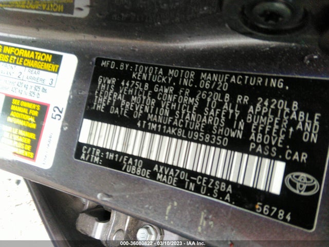 Toyota CAMRY SE 2020 4T1M11AK8LU958350 Image 10